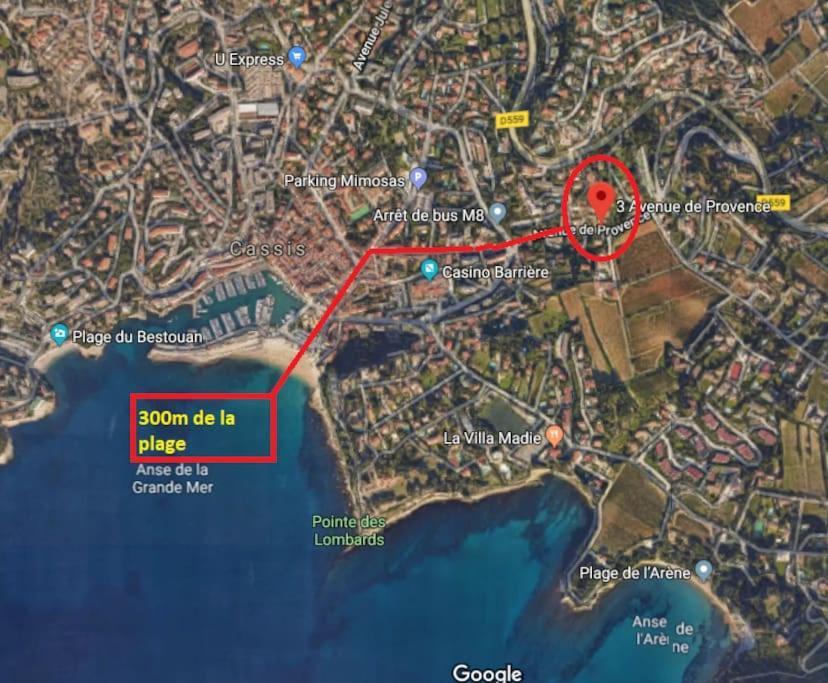 דירות קסיס Au Calme, 200M Du Centre T2 Avec Balcon Et Parking מראה חיצוני תמונה