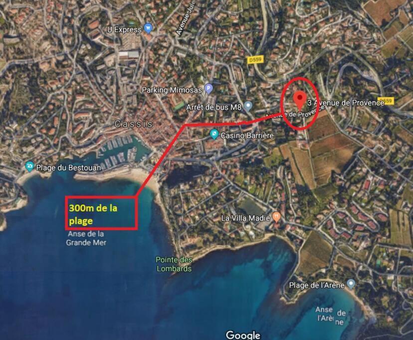 דירות קסיס Au Calme, 200M Du Centre T2 Avec Balcon Et Parking מראה חיצוני תמונה