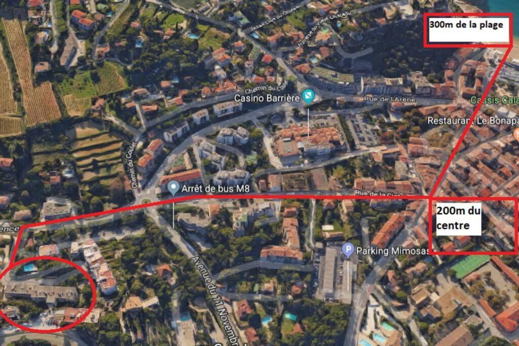 דירות קסיס Au Calme, 200M Du Centre T2 Avec Balcon Et Parking מראה חיצוני תמונה